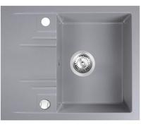 Ferro Mezzo II fregadero de granito 58x48 cm gris/grafito/ónix DRGM48/58GA