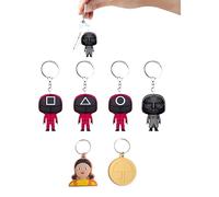 Ferro Stars Llavero compatible con Squid Game Keychain Bag Clip Llavero 20 cm Gi-Hun 456 elección sorpresa 1 unidad, Squid Game 1pcs, 20