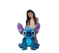 Ferro Stars Peluche compatible con ángel, puntada con orejas con patrón de corazón, adecuado a partir de los primeros meses de vida (Stitch azul, 55 cm)