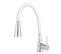Ferro Zumba II grifo de cocina de pie cromo-blanco BZA42W
