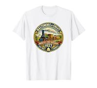 Ferrocarril de Baltimore y Ohio 1827 Tren Vintage Camiseta