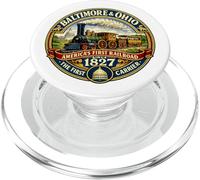 Ferrocarril de Baltimore y Ohio 1827 Tren Vintage PopSockets PopGrip para MagSafe