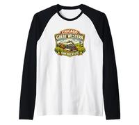 Ferrocarril de Chicago Great Western Corn Belt Route Camiseta Manga Raglan