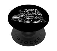 Ferrocarril Locomotora De Vapor Tren PopSockets PopGrip Adhesivo