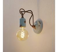 Ferroluce Aplique de pared de estilo vintage C665 turquesa