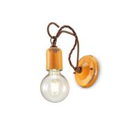 Ferroluce C665 aplique de pared de estilo vintage, amarillo