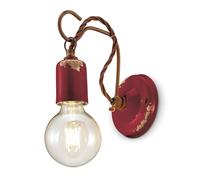 Ferroluce C665 aplique de pared de estilo vintage rojo vino