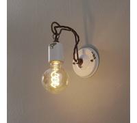 Ferroluce C665 aplique de pared en estilo vintage blanco