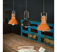 Ferroluce Lámpara colgante C1691 de diseño industrial negro