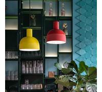 Ferroluce Lámpara colgante Caxixi de cerámica, amarilla