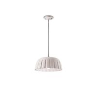 Ferroluce Lámpara colgante Madame Gres cerámica altura 18 cm, blanco