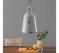 Ferroluce Lámpara colgante vintage C1745, cónica, blanca