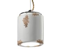 Lámpara Colgante De Cerámica Industrial Ø 12,5 Cm Hecha A Mano E27 Shabby Blanco