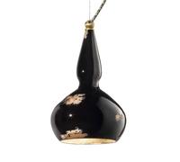 Ferroluce Lámpara colgante vintage Ginevra en negro