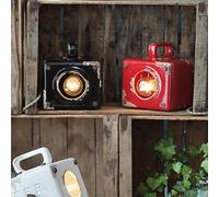 Ferroluce Lámpara de mesa Vintage Lorenzo en rojo