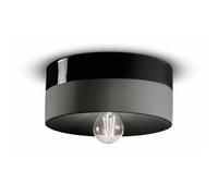 Ferroluce Lámpara de techo PI cerámica brillante/mate Ø25cm negro
