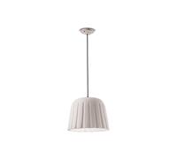 Ferroluce Madame Gres lámpara colgante cerámica altura 30 cm, blanco