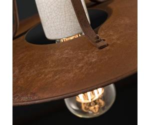 Ferroluce Pequeña lámpara colgante Riccardo de aspecto rústico