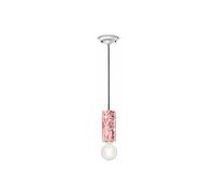 Ferroluce PI lámpara colgante, motivo floral Ø 8 cm rojo/blanco