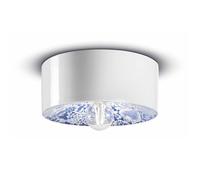 Ferroluce PI plafón motivo floral, Ø 25 cm azul/blanco