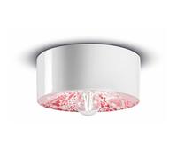 Ferroluce PI plafón, motivo floral Ø 25 cm rojo/blanco