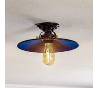 Ferroluce Plafón de cerámica negra Edoardo, 31 cm