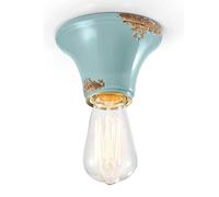 Ferroluce Plafón vintage C132 turquesa