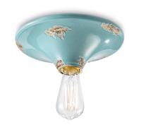 Ferroluce Plafón vintage C134 turquesa