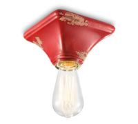 Ferroluce Plafón vintage C135 rojo