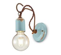 Ferroluce Retrò Applique con Pendente Minimal, Azzurro