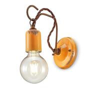 Ferroluce C665 aplique de pared de estilo vintage, amarillo