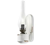 Ferroluce Retrò Applique con Vetro Canfino E14, Bianco