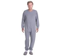 FERRUCCI COMFORT Pijama Pelele Sanitario Calor Manga Larga 1 Cremallera/Cremallera Detrás De La Espalda De Invierno Tejido Pesado, Azul y azul., S