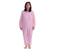 FERRUCCI COMFORT Pijama Tutón Sanitario Calor Manga Larga 1 Cremallera/Cremallera Detrás De La Espalda De Invierno Tejido Pesado (Rosa, S), Rosa, Small