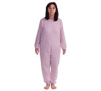 FERRUCCI COMFORT Pijama Tutón Sanitario Serenidad Manga Larga 1 Cremallera/Zip Detrás Espalda Estival (Rosa, S)