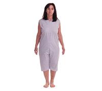 Ferrucci Pijama sanitario sin mangas con pantalón corto 1 cremallera detrás de la espalda de verano - 9008/7 Rosa M