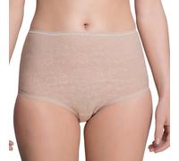 Ferry’S Braga Alta de Blonda con Flores y Puntilla - Braga para Mujer Tallas Grandes, Encaje Elástico, Borde Suave y Cómodo - Lencería Femenina Elegante (FR/ES, Letras, 3XL, Grande, Regular, Visón)