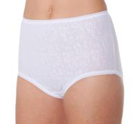Ferry’S Braga Alta de Blonda con Flores y Puntilla - Braga para Mujer Tallas Grandes, Encaje Elástico, Borde Suave y Cómodo - Lencería Femenina Elegante (FR/ES, Letras, XXL, Grande, Regular, Blanco)