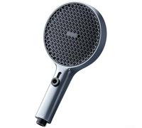 Ferrygood - Juego de alcachofa de ducha con cuatro modos de pulverización, pulso de lluvia de mano, parte trasera mezclada, plata, plomizo, gris, crema, blanco, cobre, ABS, silicona, fácil de instalar