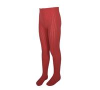 FERRYS - 4501 - Leotardos Canalé Invierno - Leotardos Infantiles - Alta Composición en Algodón - Color Rojo - Talla 6 Años - Fabricado en España