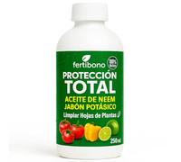 FERTIBONO PROTECCION TOTAL Jabón Potásico y Aceite de Neem - Cuidado Natural 100% para Plantas | 250 ml | Fortalece, Limpia y Equilibra | Ideal para Huertos y Jardines Ecológicos