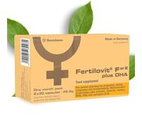 Fertilovit® For2 plus DHA | suplemento prenatal premium para el embarazo y la lactancia | cuidado completo con DHA y colina para el desarrollo cerebral y ocular | 60 cápsulas | envase de 1 mes