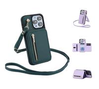 Fertilvrsus Phone Case, Fertilvrsus Wallet Case, PU Leather Flip Cover with Hand Strap, with Card Slots, Crossbody Lanyard (Green,A73 4G/5G)