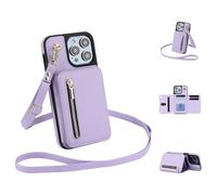 Fertilvrsus Phone Case, Fertilvrsus Wallet Case, PU Leather Flip Cover with Hand Strap, with Card Slots, Crossbody Lanyard (Lavender,A54 4G/5G)