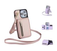 Fertilvrsus Phone Case, Fertilvrsus Wallet Case, PU Leather Flip Cover with Hand Strap, with Card Slots, Crossbody Lanyard (Rose Gold,A13 4G/5G)