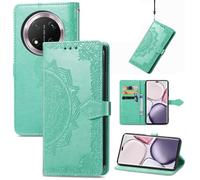 Fertuo Funda para Honor Magic 7 Lite 5G, Carcasa Libro con Tapa de Cuero Piel con Ranuras de Tarjeta, Soporte, Cierre Magnético [Mandala] Wallet Case Flip Cover para Honor Magic 7 Lite 5G, Verde