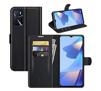 Fertuo Funda para OPPO A16 / A16S / OPPO A54S, Carcasa Libro con Tapa de Cuero Piel Wallet Case Flip Cover con Kickstand, Hebilla Magnetica, Ranuras para Tarjetas para OPPO A16, Negro