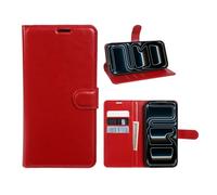 Fertuo Funda para Realme C53 / Realme Note 50 con Tapa, Case Libro de Cuero Piel Carcasa con Cierre Magnético, Soporte y Ranuras para Tarjetas [Interior de Silicona] Flip Cover, Rojo