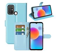 Fertuo Funda para ZTE Blade A52, Carcasa Libro con Tapa de Cuero Piel Wallet Case Flip Cover con Kickstand, Hebilla Magnetica y Ranuras para Tarjetas para ZTE Blade A52, Azul