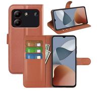 Fertuo Funda para ZTE Blade A54, Carcasa Libro con Tapa de Cuero Piel Wallet Case Flip Cover con Kickstand, Hebilla Magnetica, Ranuras para Tarjetas para ZTE Blade A54, Marrón